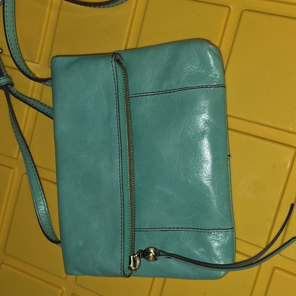 EUC HOBO Mint GreenLeather Crossbody Bag - Picture 3 of 4